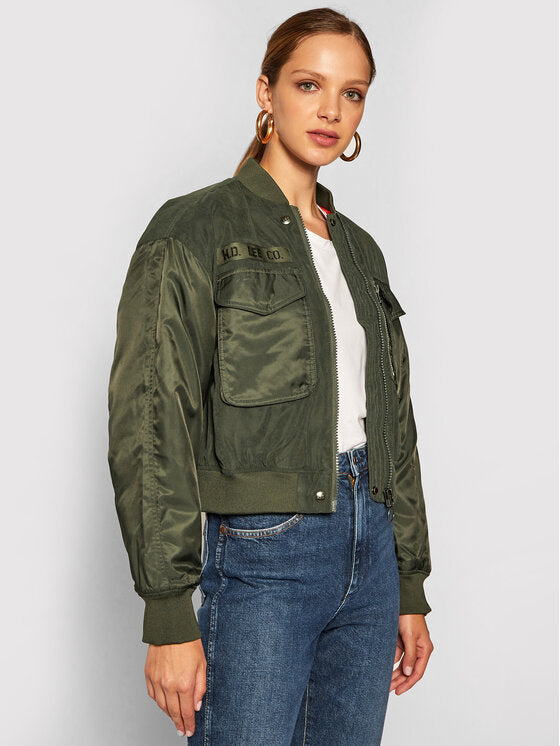 Bomber Sateen L56EMMNX Verde Relaxed Fit